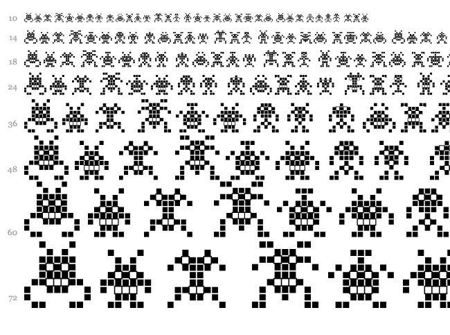 Binary Soldiers font waterfall